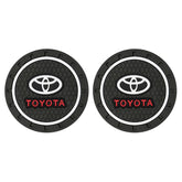 1/2Pcs Car Anti-Slip Silicone Pad Water Cup Holder Drink Coaster Accessories For Toyota Chr Verso Hiace Prius Yaris Trd Corolla